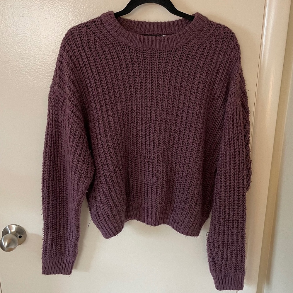 BDG Ashley Waffle Stitch Crew Neck Sweater